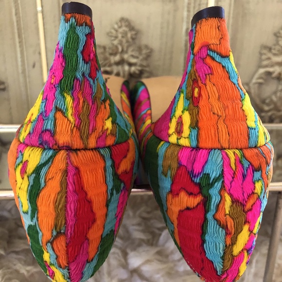 Vintage multi rainbow neon 60s pump - Picture 4 of 6